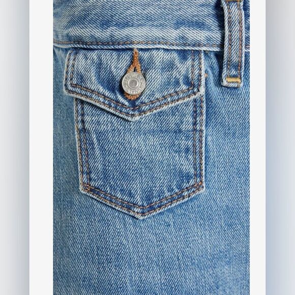 NWT RE/DONE "70'S POCKET WIDE LEG" JEANS in Vintage Fade - Picture 4 of 9